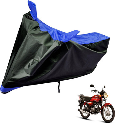 Auto Hub Two Wheeler Cover for Hero(CD Dawn, Black, Blue)