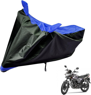 Auto Hub Two Wheeler Cover for Honda(CB Shine, Black, Blue)