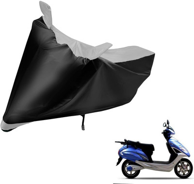 MOCKHE Two Wheeler Cover for Lohia(Fame, Black, Silver)
