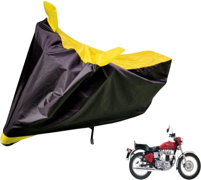 Auto Hub Two Wheeler Cover for Royal Enfield(Electra Delux, Black, Yellow)