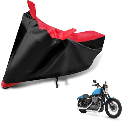 Auto Hub Two Wheeler Cover for Harley Davidson(XL 1200, Black, Red)