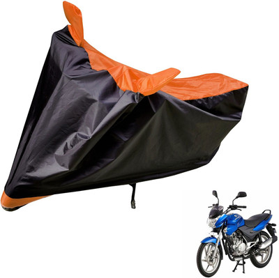 Auto Hub Two Wheeler Cover for Bajaj(Discover 150 s, Black, Orange)