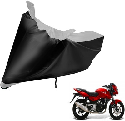 MOCKHE Two Wheeler Cover for Bajaj(Pulsar, Black, Silver)