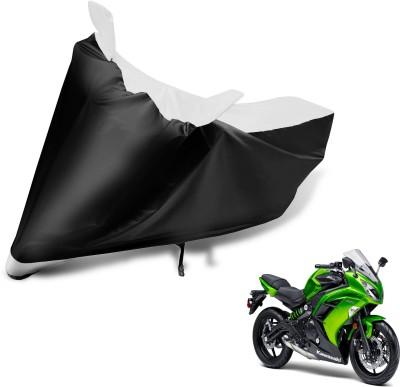 Auto Hub Two Wheeler Cover for Kawasaki(Ninja 650, Black, White)