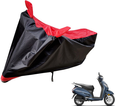 Auto Hub Two Wheeler Cover for Honda(Activa 3G, Black, Red)