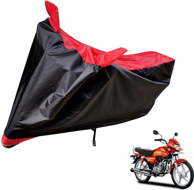 Auto Hub Two Wheeler Cover for Hero(CD deluxe, Black, Red)