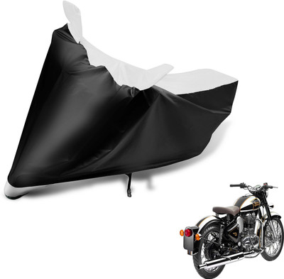 Auto Hub Two Wheeler Cover for Royal Enfield(Classic Chrome, Black, White)