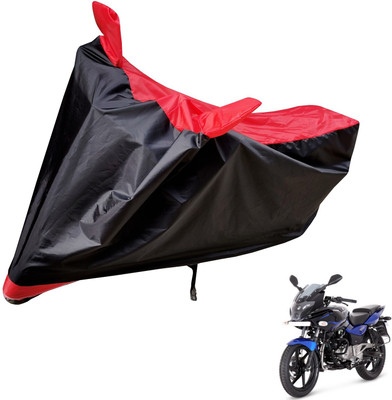 Auto Hub Two Wheeler Cover for Bajaj(Pulsar, Black, Red)