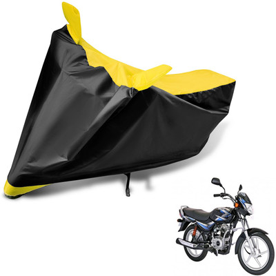 MOCKHE Two Wheeler Cover for Bajaj(CT100, Black, Yellow)