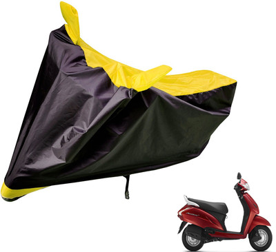 Auto Hub Two Wheeler Cover for Honda(Activa 125, Black, Yellow)