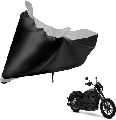 MOCKHE Two Wheeler Cover for Harley Davidson(Black, Silver)