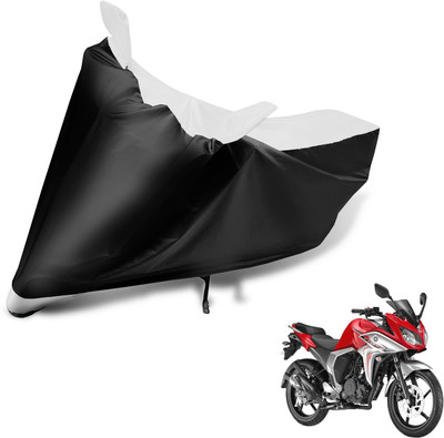 Auto Hub Two Wheeler Cover for Yamaha(Fazer, Black, White)