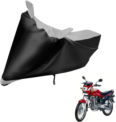 Auto Hub Two Wheeler Cover for Hero(Ambition, Black, Silver)