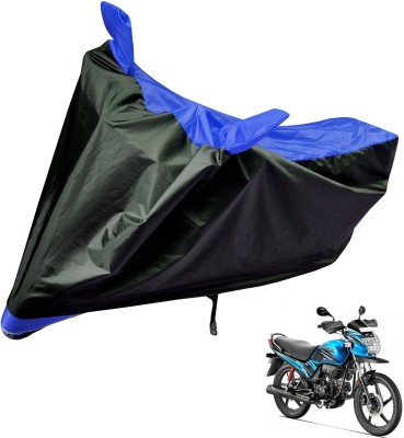 Auto Hub Two Wheeler Cover for Hero(Passion Pro, Black, Blue)