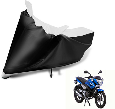 Auto Hub Two Wheeler Cover for Bajaj(XCD 125cc, Black, White)