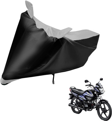 MOCKHE Two Wheeler Cover for Hero(Splendor NXG, Black, Silver)