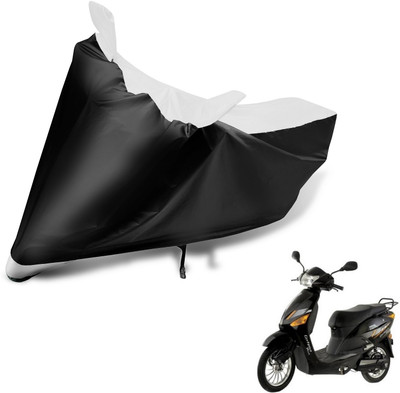 MOCKHE Two Wheeler Cover for Hero(Electric Zippy, Black, White)