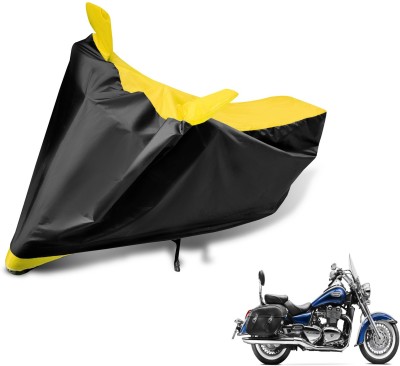 Auto Hub Two Wheeler Cover for Triumph(Black, Yellow)