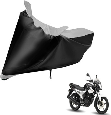MOCKHE Two Wheeler Cover for Yamaha(SZ R, Black, Silver)