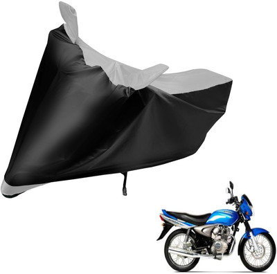 MOCKHE Two Wheeler Cover for Bajaj(Wind 125, Black, Silver)
