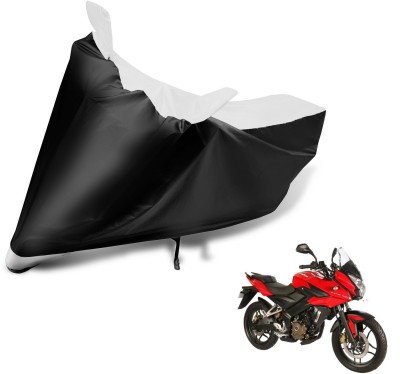 Auto Hub Waterproof Two Wheeler Cover for Bajaj(Pulsar AS 150, White)