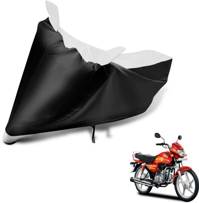 Auto Hub Two Wheeler Cover for Hero(CD deluxe, Black, White)