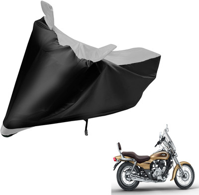 MOCKHE Two Wheeler Cover for Bajaj(Avenger, Black, Silver)