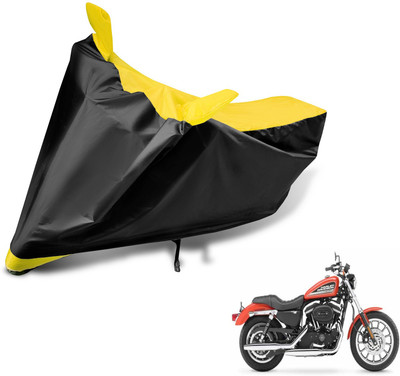MOCKHE Two Wheeler Cover for Harley Davidson(XL 883, Black, Yellow)