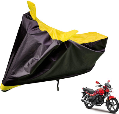 Auto Hub Two Wheeler Cover for Hero(Passion Xpro, Black, Yellow)