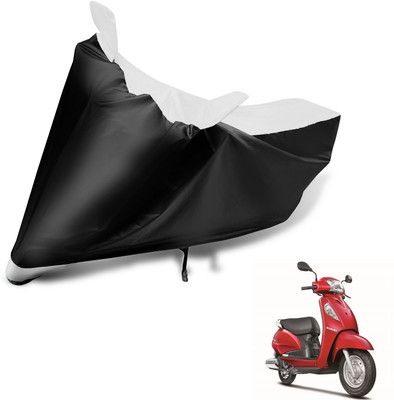 Auto Hub Two Wheeler Cover for Suzuki(Access SE, Black, White)