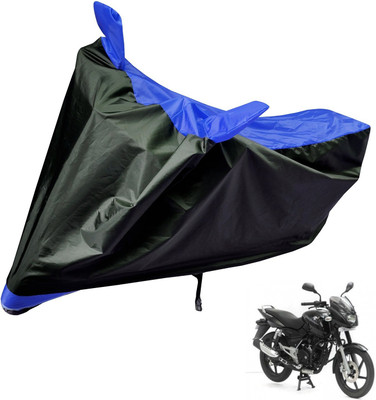 Auto Hub Two Wheeler Cover for Bajaj(Pulsar 180 DTS-i, Black, Blue)