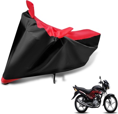 Auto Hub Two Wheeler Cover for Yamaha(YBR 125, Black, Red)