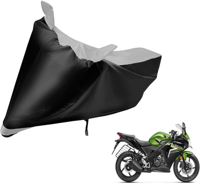 Auto Hub Two Wheeler Cover for Honda(CBR 150R, Black, Silver)