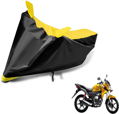 Auto Hub Two Wheeler Cover for Honda(CB Twister, Black, Yellow)