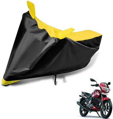 Auto Hub Two Wheeler Cover for TVS(Flame SR125, Black, Yellow)
