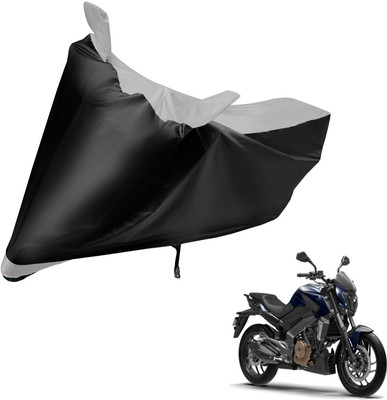 MOCKHE Two Wheeler Cover for Bajaj(Dominar, Black, Silver)
