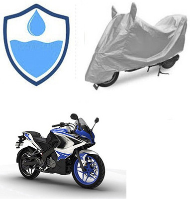 RPSENTTERPR Waterproof Two Wheeler Cover for Bajaj(Pulsar RS 200, Silver)