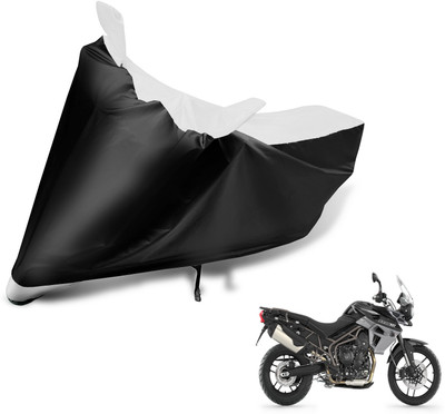 MOCKHE Two Wheeler Cover for Triumph(Tiger 800 XR, Black, White)