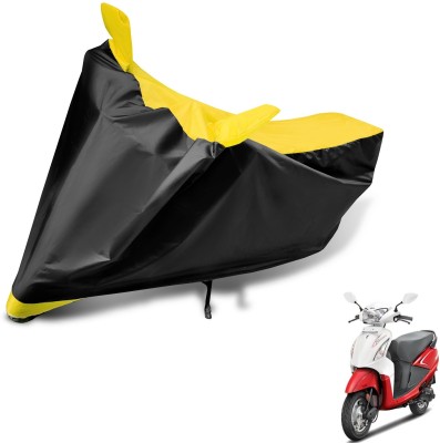 MOCKHE Two Wheeler Cover for Hero(Pleasure, Black, Yellow)