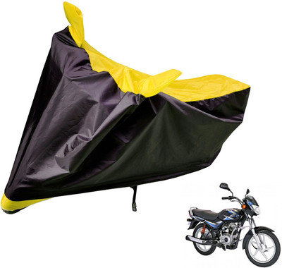 Auto Hub Two Wheeler Cover for Bajaj(CT100, Black, Yellow)