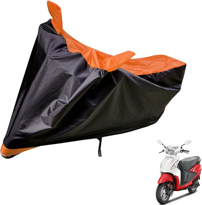 Auto Hub Two Wheeler Cover for Hero(Pleasure, Black, Orange)