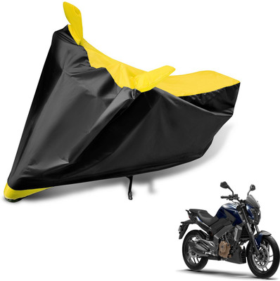 MOCKHE Two Wheeler Cover for Bajaj(Dominar, Black, Yellow)