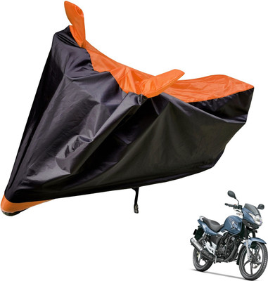 Auto Hub Two Wheeler Cover for Suzuki(GS 150R, Black, Orange)