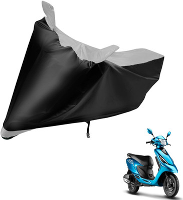 MOCKHE Two Wheeler Cover for TVS(Zest, Black, Silver)