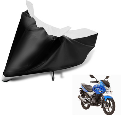 MOCKHE Two Wheeler Cover for Bajaj(Discover 150 f, Black, White)