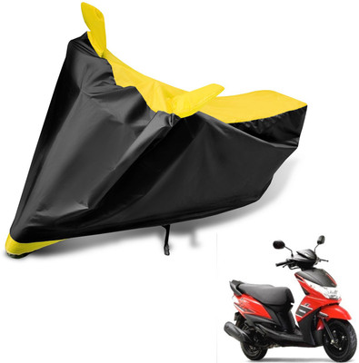 MOCKHE Two Wheeler Cover for Yamaha(Ray, Black, Yellow)