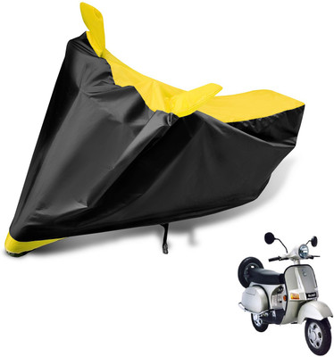 MOCKHE Two Wheeler Cover for Bajaj(Chetak, Black, Yellow)