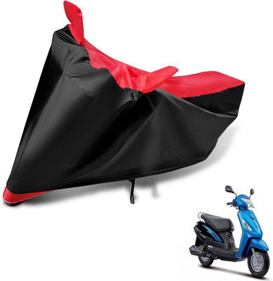Auto Hub Two Wheeler Cover for Suzuki(Zeus, Black, Red)