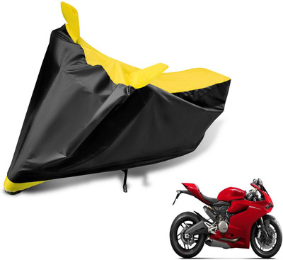 Auto Hub Two Wheeler Cover for Ducati(899 Panigale, Black, Yellow)