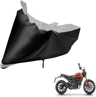 MOCKHE Two Wheeler Cover for Ducati(Scrambler, Black, Silver)